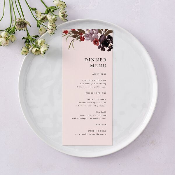 Autumn Romance Menus Chocolate Signature