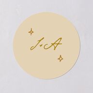 Hand Drawn Cake Wedding Stickers Dark Camo Circle