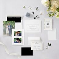 Framed Photo Foil Save the Date Cards Gold Pure White Signature smooth Blank No Standard