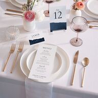 Layered Watercolor Table Numbers Navy Signature