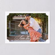Elegant Eclectic Save the Date Cards Jewel Green Signature smooth Blank No Standard