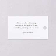Greenery Laurel Foil Favor Gift Tags Pure White Gold Signature