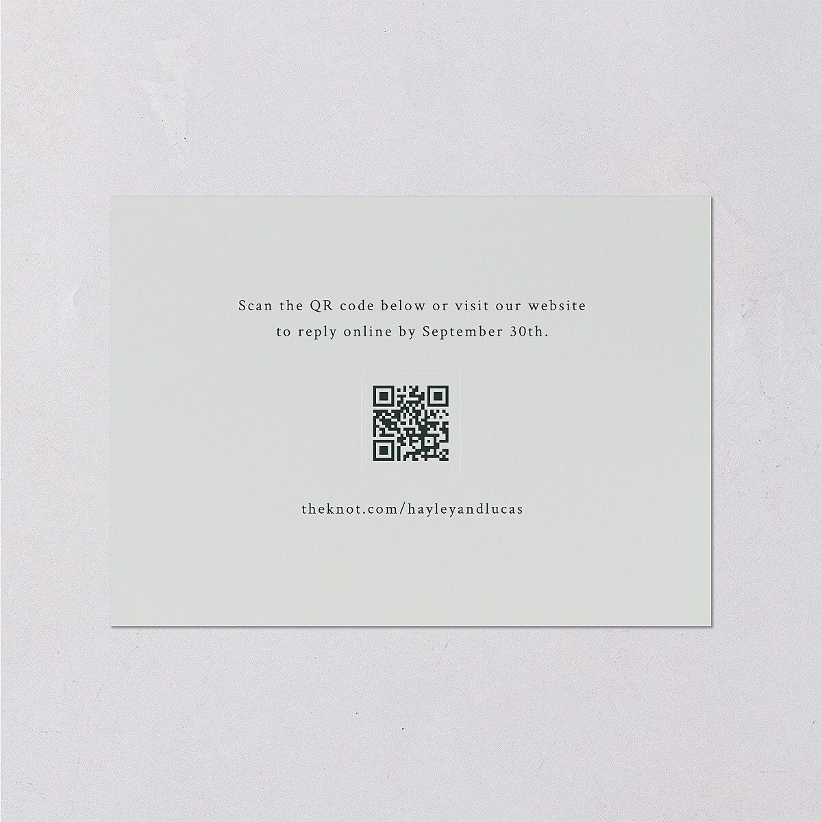 Crystal Forest Wedding Response Cards Hunter Green Signature Standard