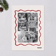 Dainty Bow Holiday Holiday Cards Maroon Signature Blank Standard Portrait