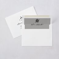 Hand Drawn Cake Wedding Invitations Pure White Signature Blank No Standard