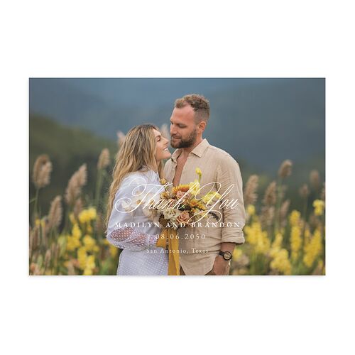 Western Horseshoe Botanical Thank You Postcards Mocha