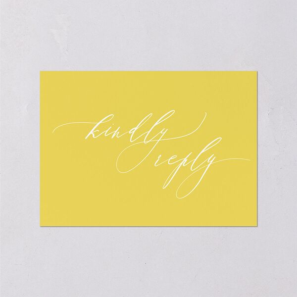 Botanical Lemon Wedding Response Cards Buttercup Signature Standard