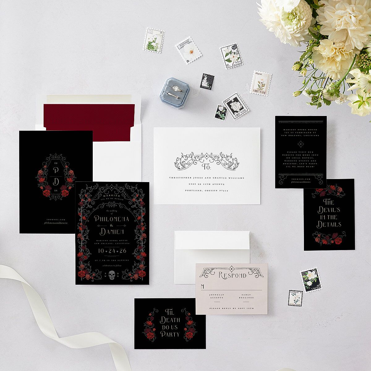 Gothic Gate Wedding Invitations — view 5
