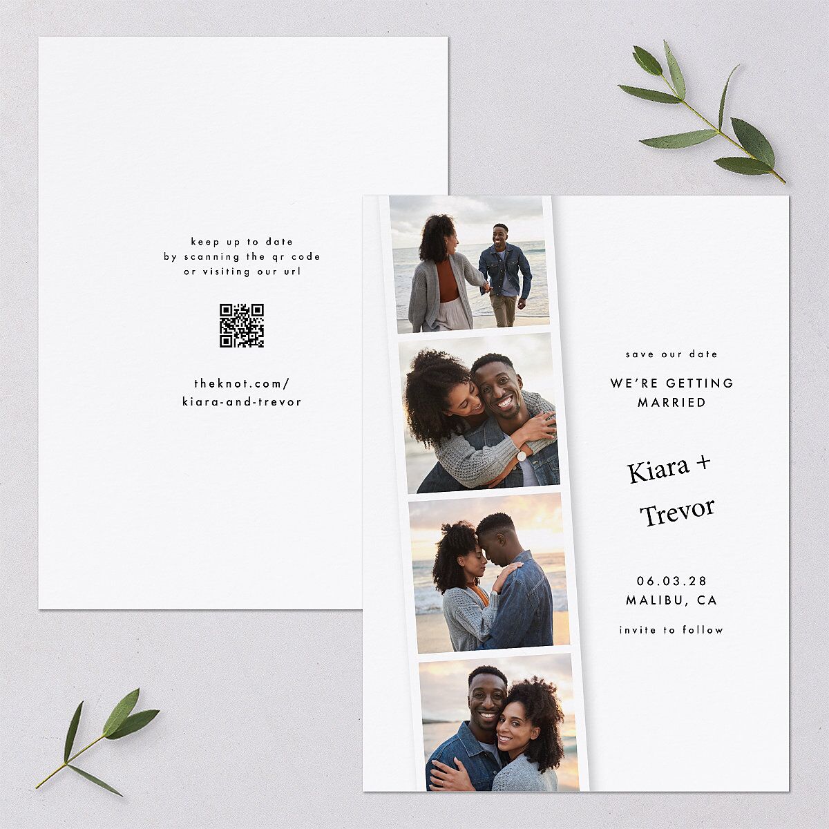 Modern Photobooth Save the Date Cards — view 1