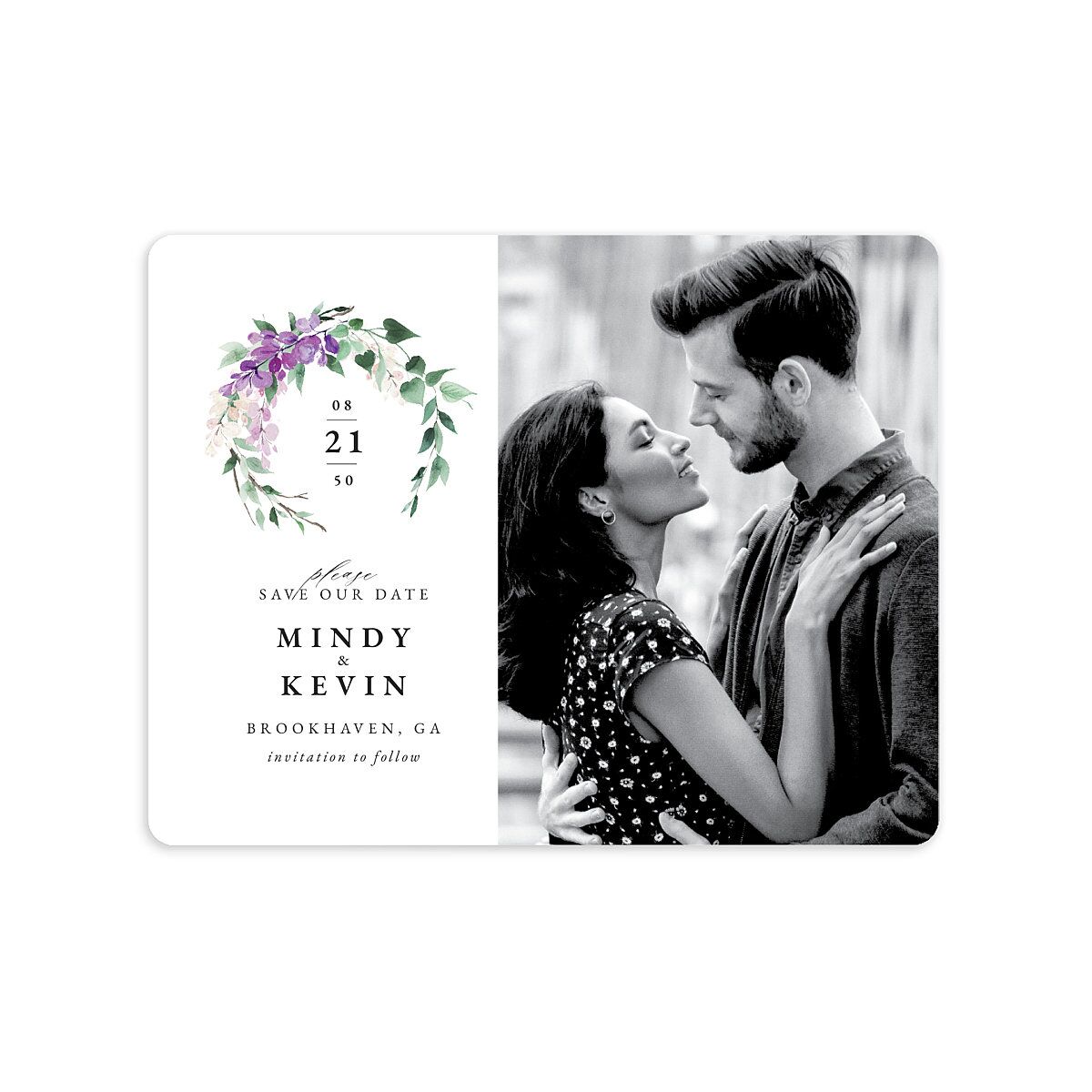 Romantic Wisteria Save The Date Magnets