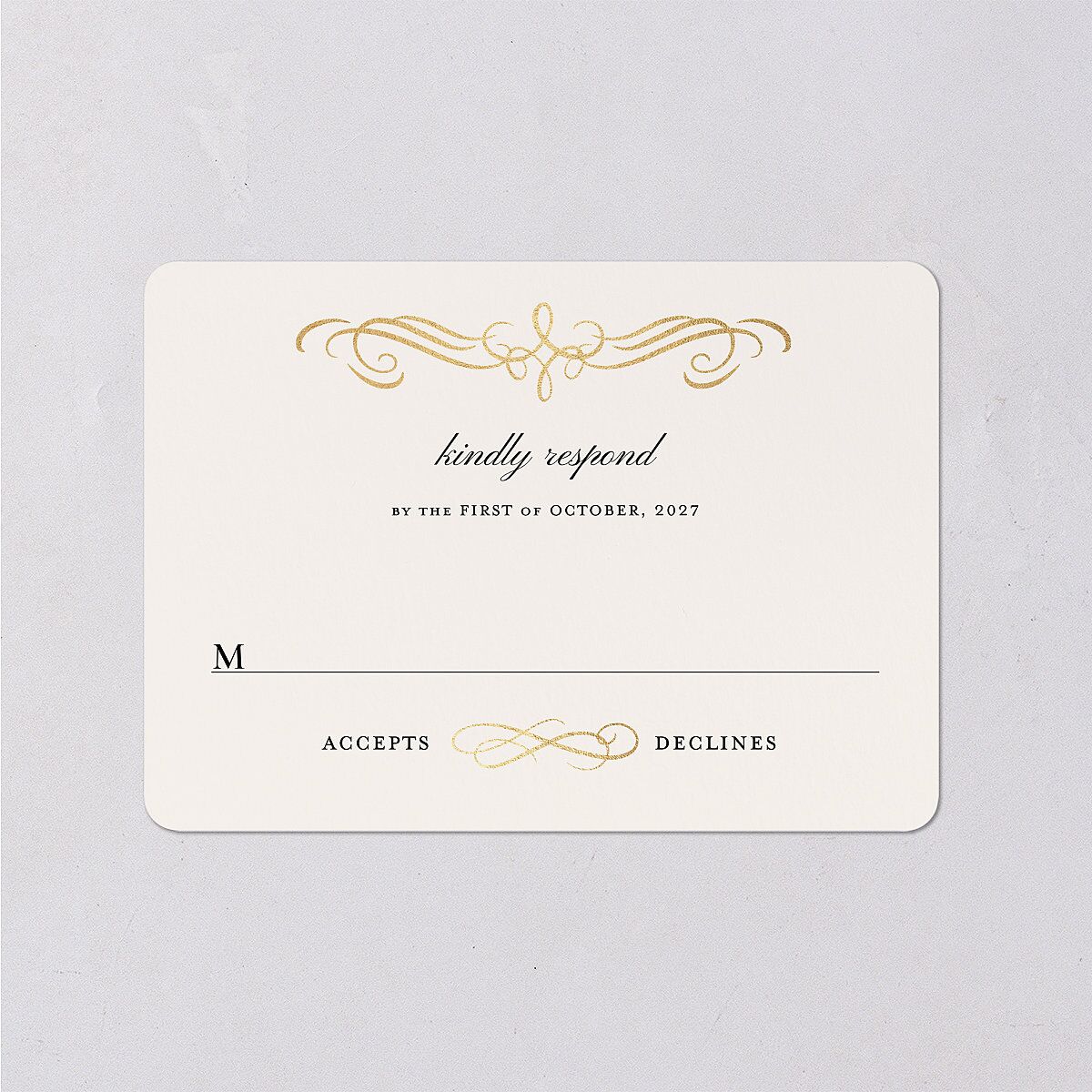 Antique Fairytale Wedding Response Cards — view 1