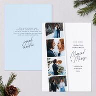 Merry Photobooth Holiday Cards Stream Signature Blank Standard Portrait