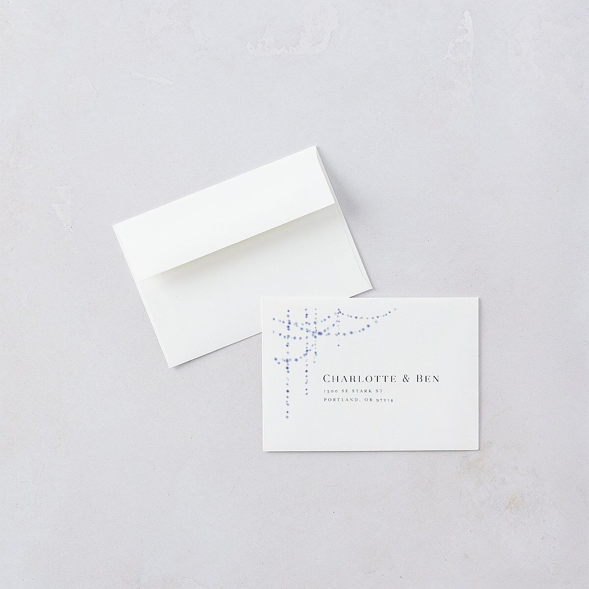 Enchanted Evening Wedding Response Cards Dark Navy Signature Standard