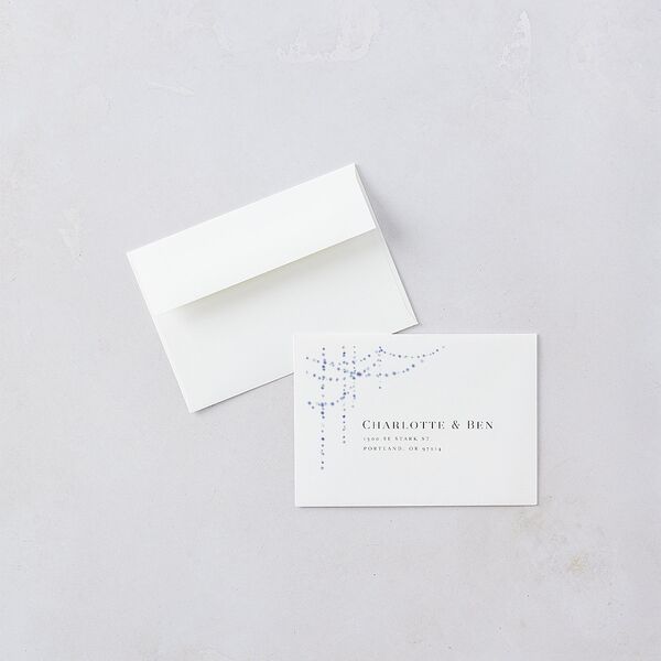 Enchanted Evening Wedding Response Cards Dark Navy Signature Standard