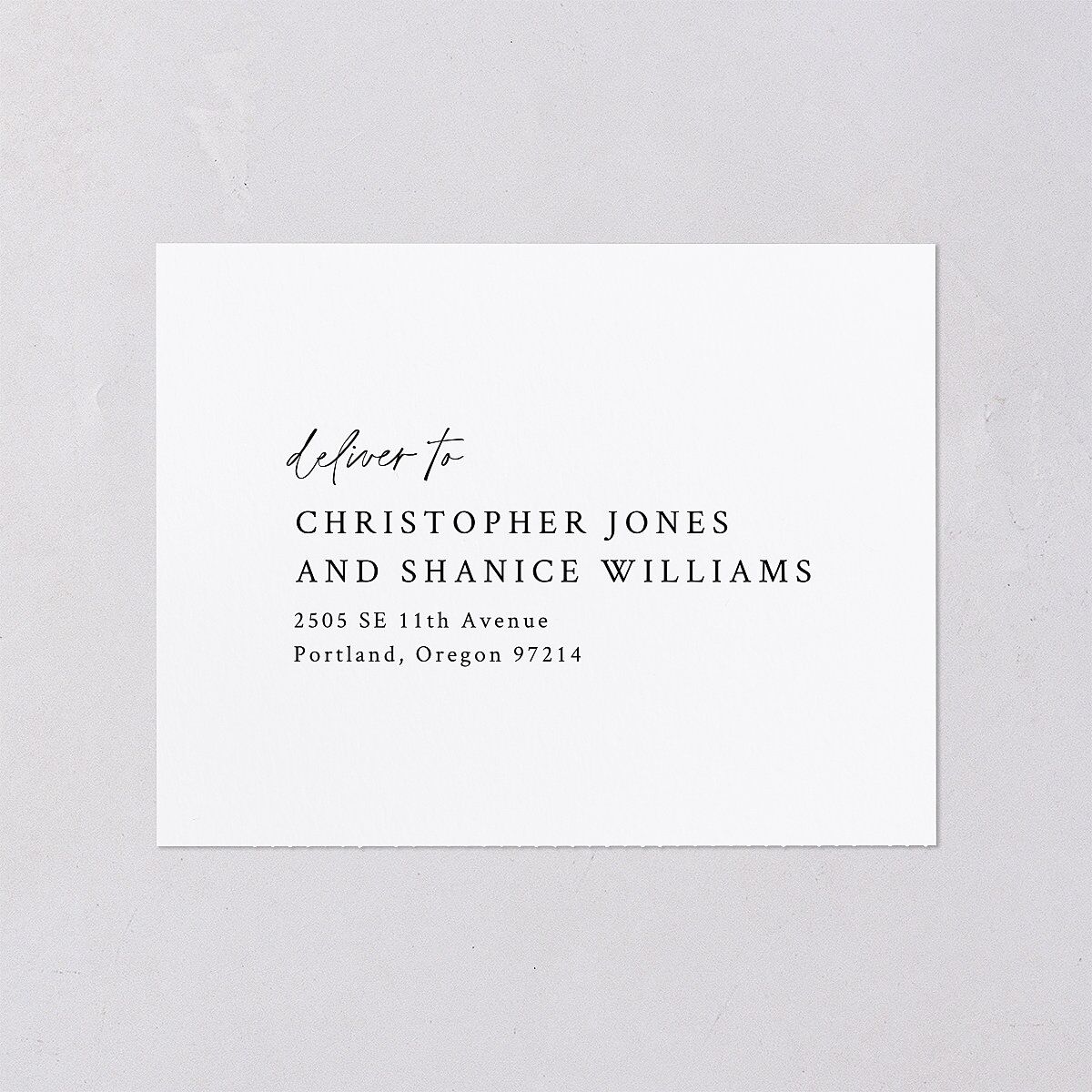 Captured Love All-in-One Wedding Invitations Pure White Signature Light Both Recipient and Return Addresses No