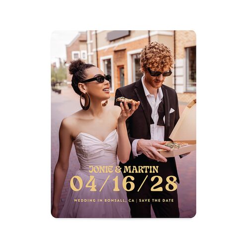 Wedstock Save The Date Magnets Red Clay Magnet Paper