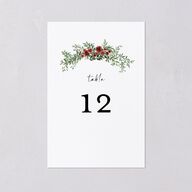 Floral Arc Table Numbers Merlot Signature