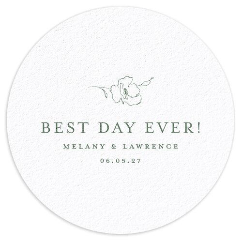 Floral Adornment Coasters Eucalyptus Cardboard Circle