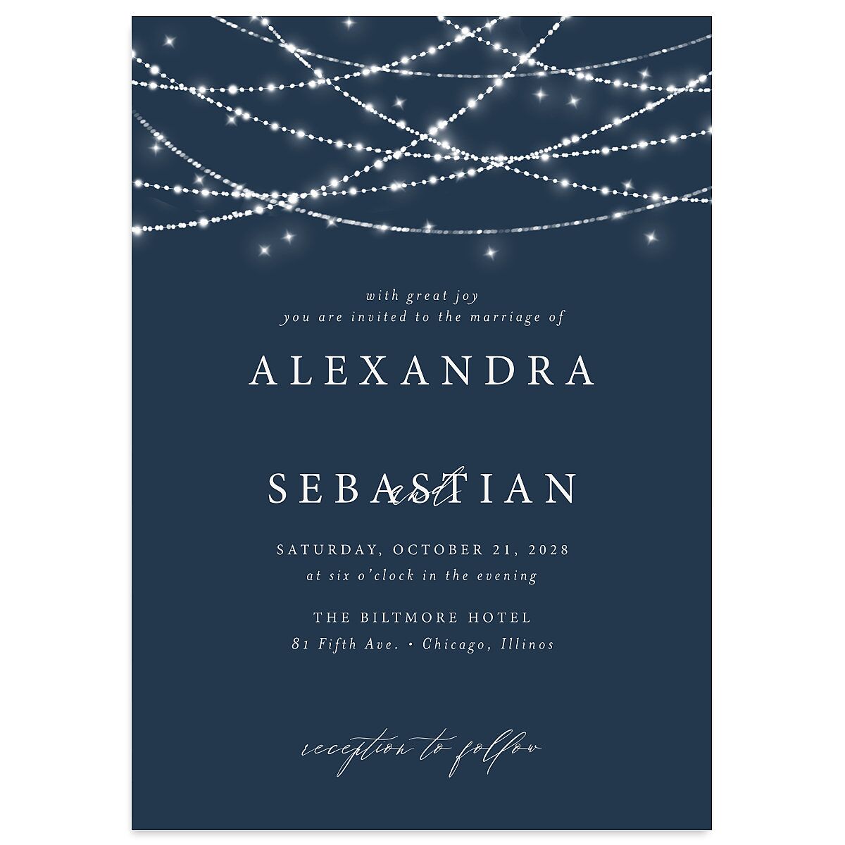 Elegant Lights Wedding Invitations