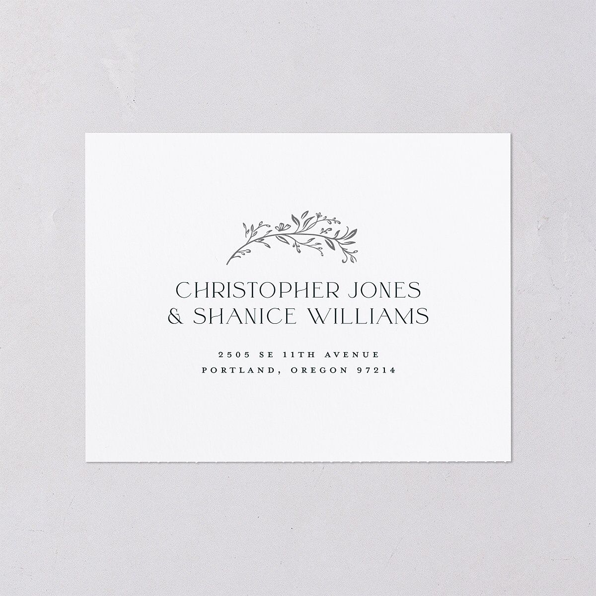 Ornate Storybook All-in-One Wedding Invitations Dark Emerald Signature Light Both Recipient and Return Addresses No