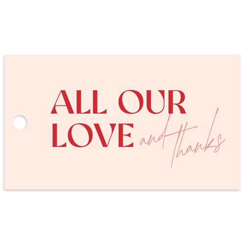 Wedding of the Century Favor Gift Tags Rose Pink Signature