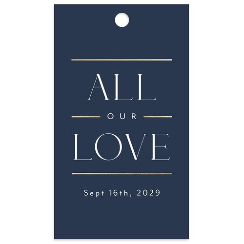 Estate Favor Gift Tags Gold Moody Blue Signature
