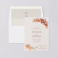Harvest Crescent Rehearsal Dinner Invitations Champagne Signature Blank