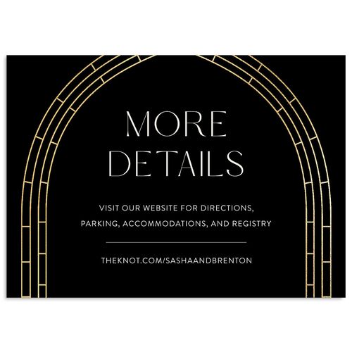 Chapel Arch Wedding Enclosure Cards Gold Licorice Signature Standard