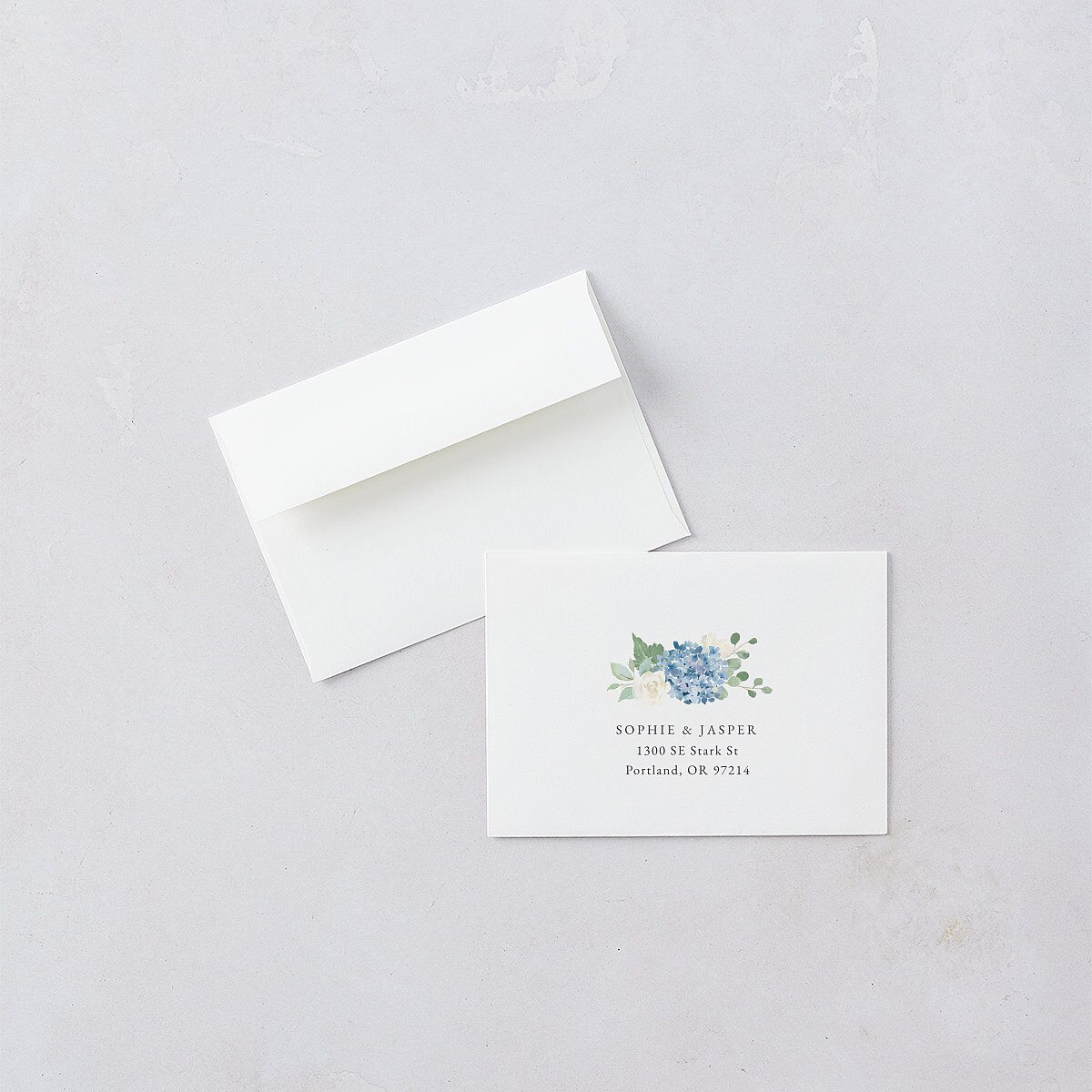 Gilded Hydrangea Wedding Response Cards Gold Ocean Signature Standard