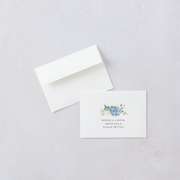 Gilded Hydrangea Wedding Response Cards Gold Ocean Signature Standard