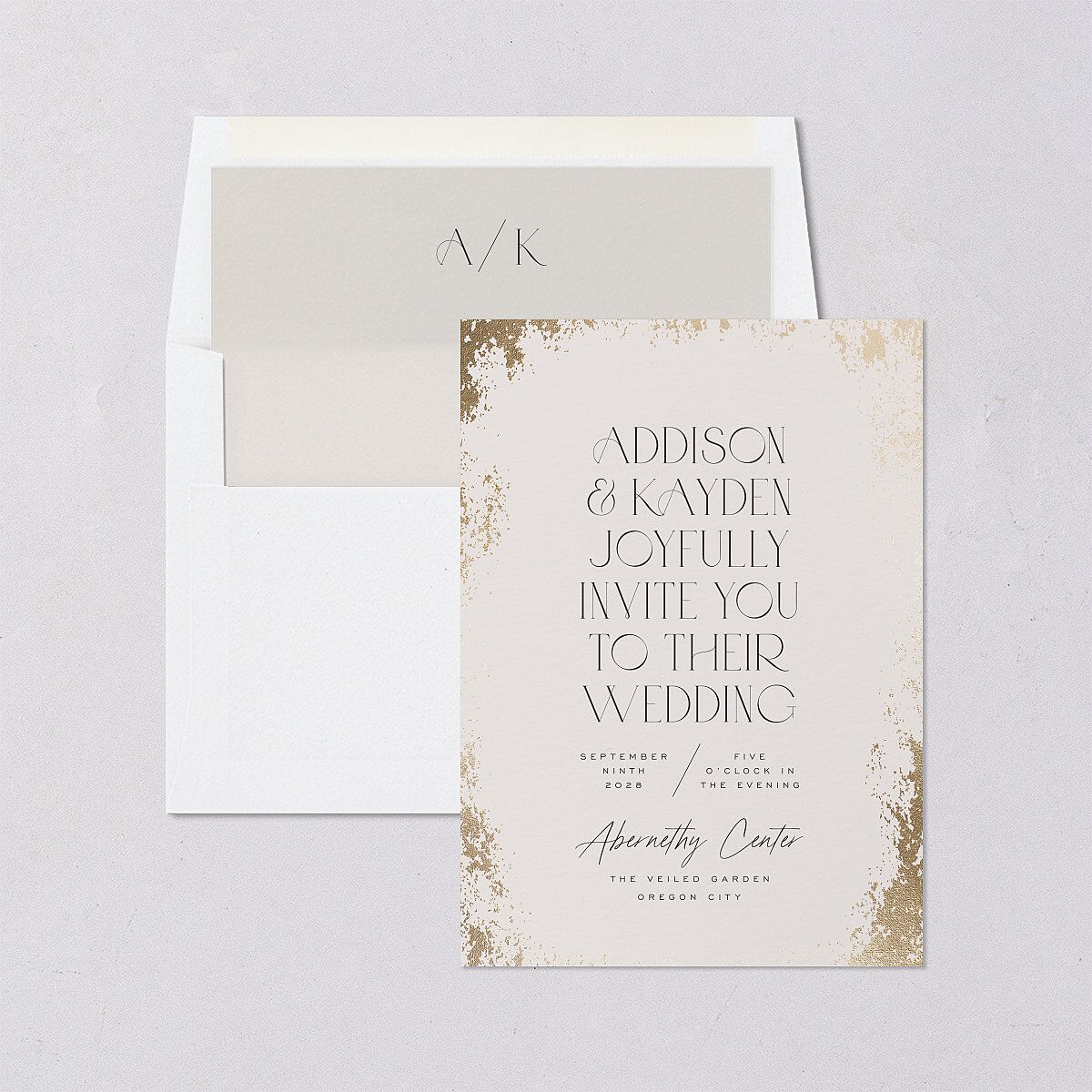 Metallic Edge Envelope Liners Standard Champagne Liner