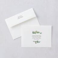 Leafy Hoops Save The Date Cards Eucalyptus Signature smooth Blank No Standard
