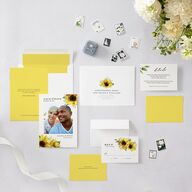 Rustic Sunflower Save The Date Cards Solar Power Signature smooth Blank No Standard