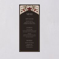 Vintage Nouveau Floral Menus Merlot Signature