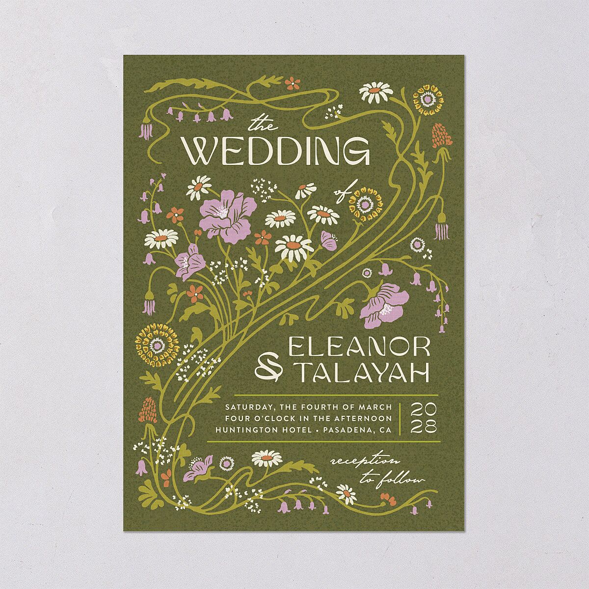 Wildflower Nouveau Wedding Invitations — view 2