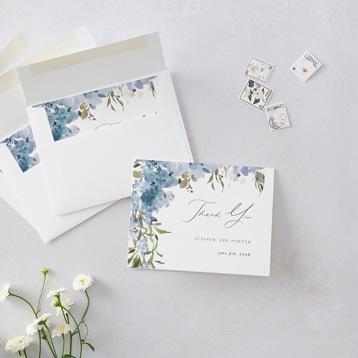Garden Arch Thank You Cards Navy