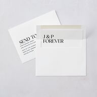 Big Yes Save the Date Cards Pure White Signature smooth Blank Rounded