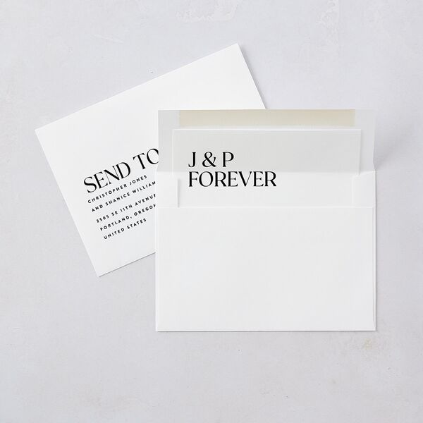 Big Yes Save the Date Cards Pure White Signature smooth Blank Rounded