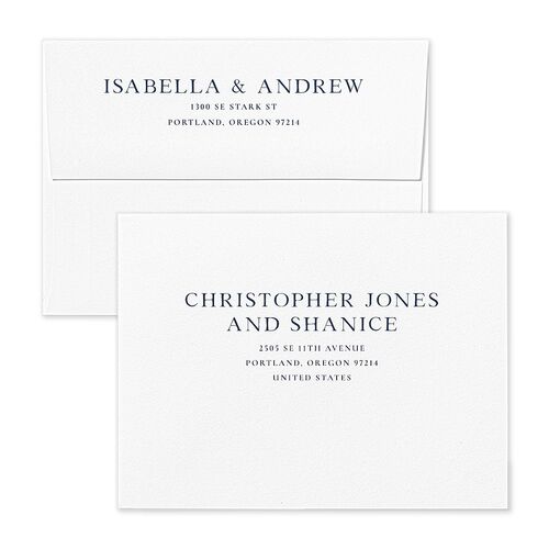 Cordillera Thank You Card Envelopes Terracotta Moody Blue Both Recipient and Return Addresses Signature Standard