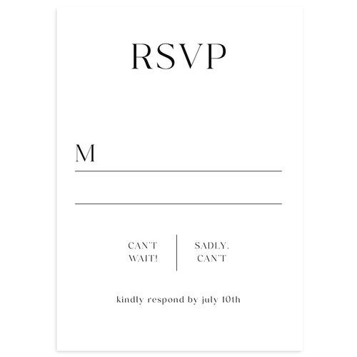 Modern Arch Photo Wedding Response Cards Licorice Signature Standard