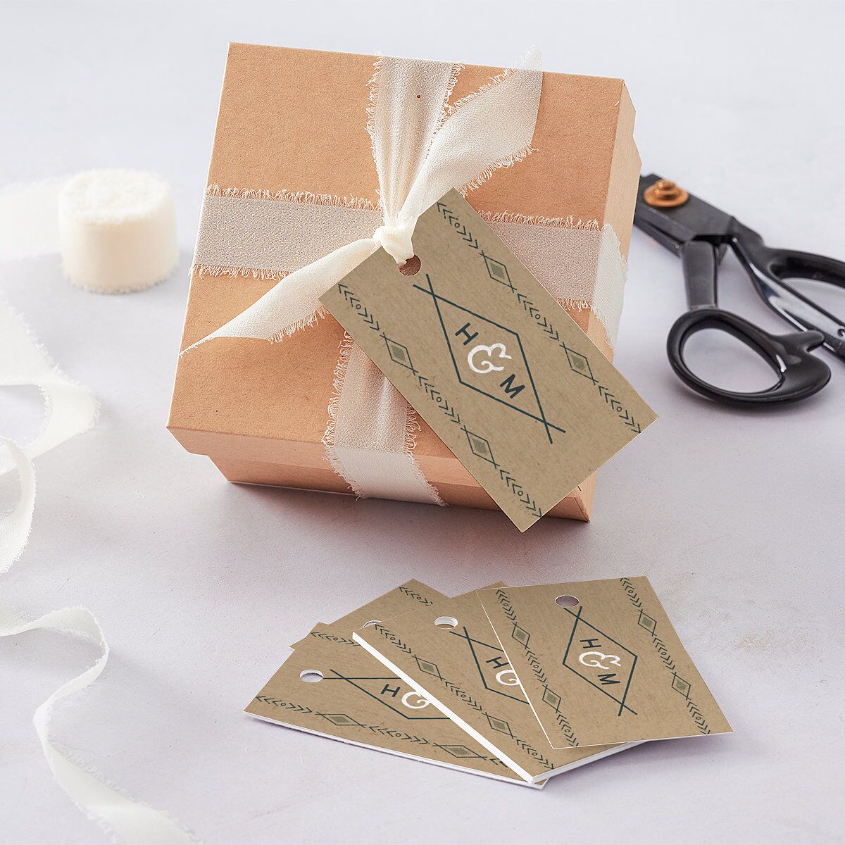 Vintage Mountain Favor Gift Tags Pool Signature