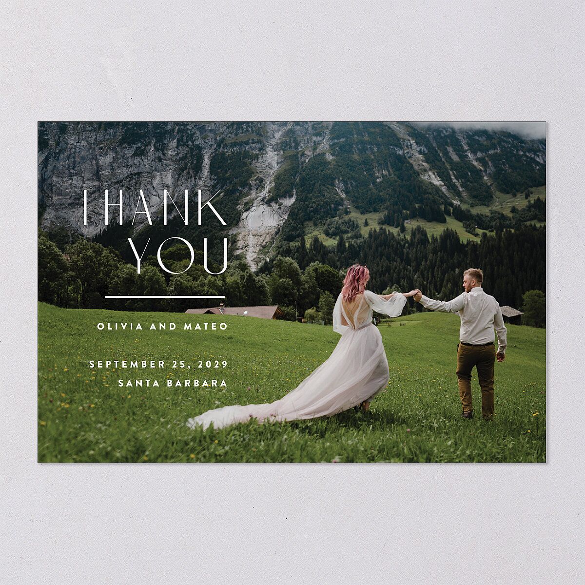 Boho Texture Thank You Postcards Deep Olive Postcard