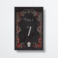 Gothic Gate Foil Table Numbers Gold Licorice Signature