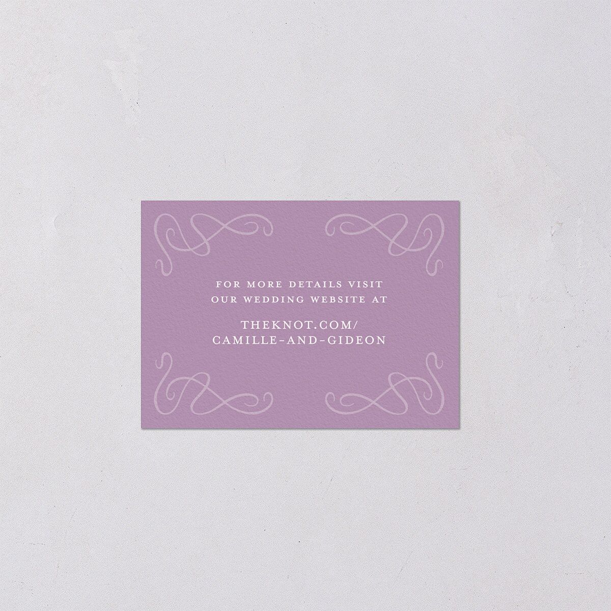 Art Nouveau Wisteria QR Code RSVP Cards Purple Petal Signature Standard