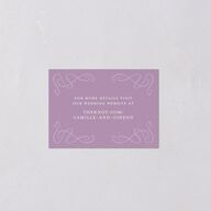 Art Nouveau Wisteria QR Code RSVP Cards Purple Petal Signature Standard