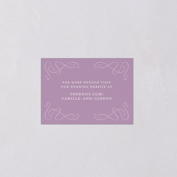Art Nouveau Wisteria QR Code RSVP Cards Purple Petal Signature Standard