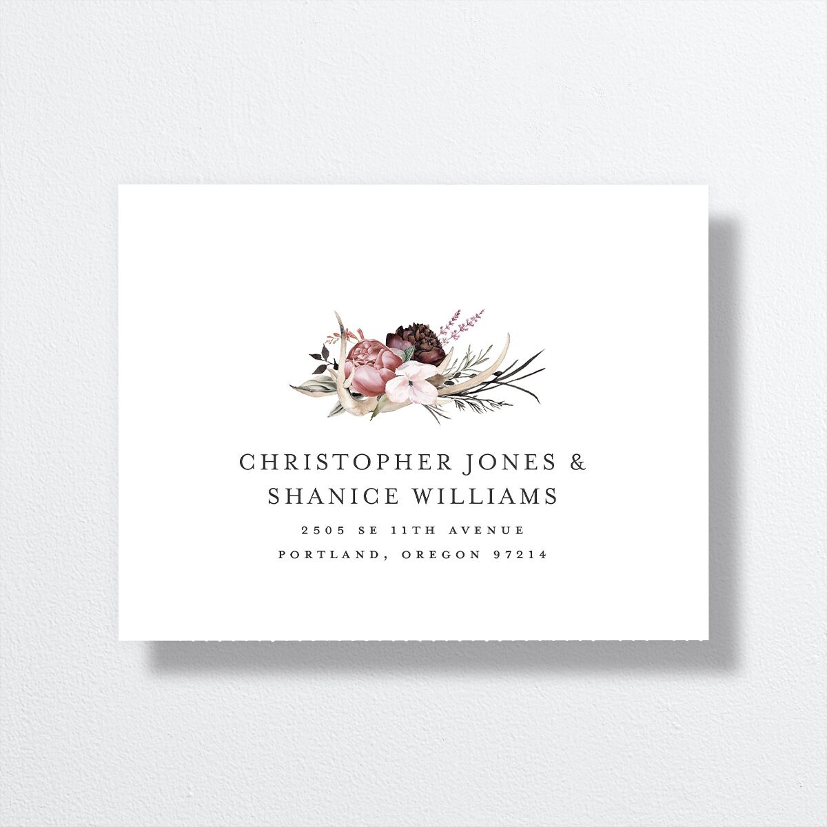 Gothic Antlers All-in-One Wedding Invitations — view 5