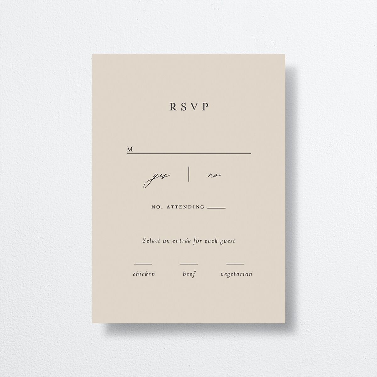Gothic Antlers Wedding Response Cards — view 2