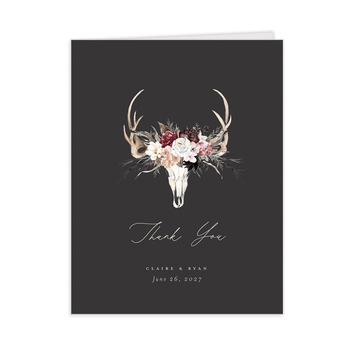 Gothic Antlers Thank You Cards