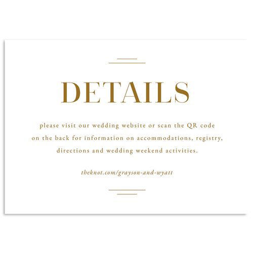 Country Club Wedding Enclosure Cards Umber Signature